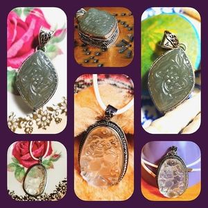 2 fabulous,carved glass pendants.A football-shaped 1 and an almost oval shaped 1